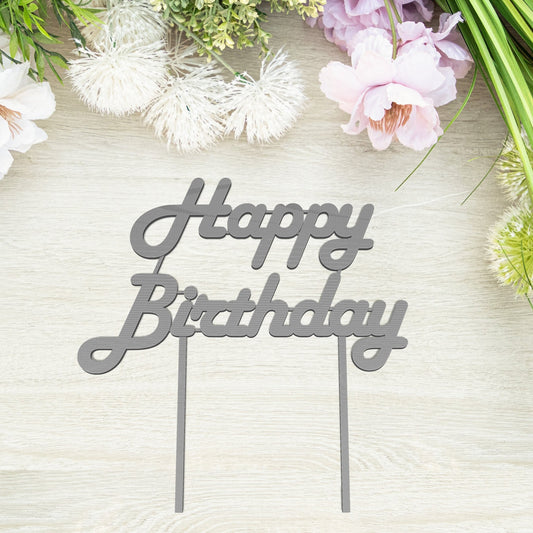 Happy Birthday5 Tortabeszúró / Cupcake Díszítő - Süthet3d