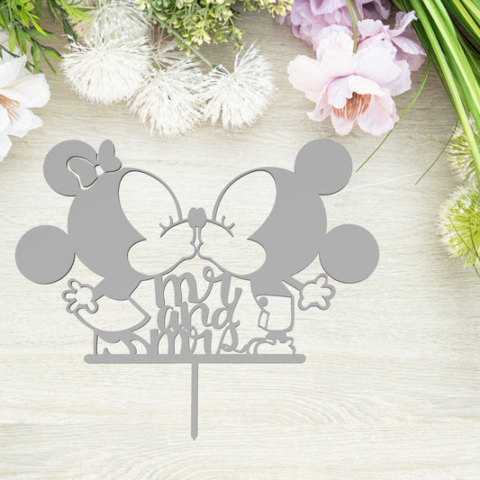 Mickey és Minnie esküvő #2 Tortabeszúró / Cupcake Díszítő - Süthet3d