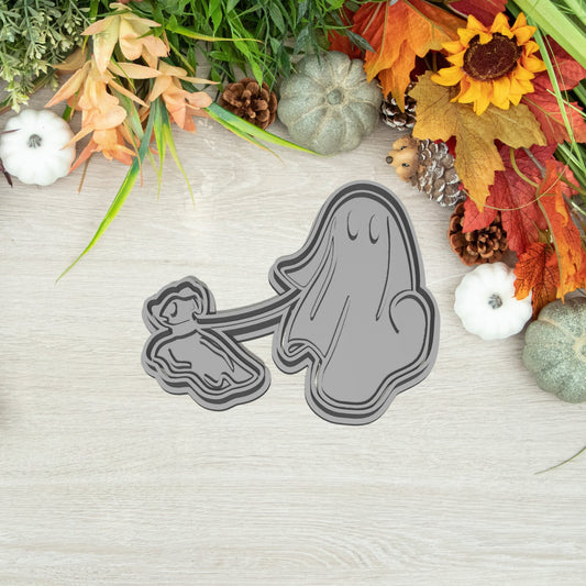 Szellem Kutyát Sétáltat Sütikiszúró - Halloween - Süthet3d