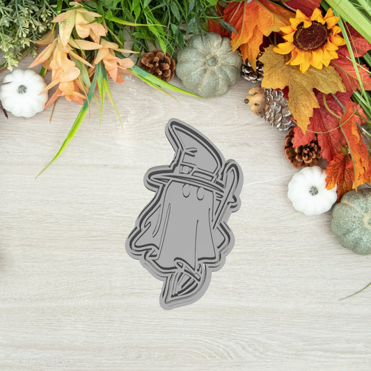 Szellem Seprűvel Sütikiszúró - Halloween - Süthet3d