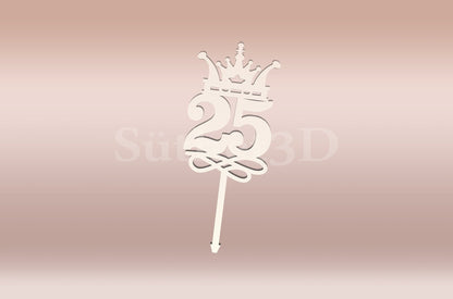 25. Szülinapi Tortabeszúró / Cupcake Díszítő - Süthet3d