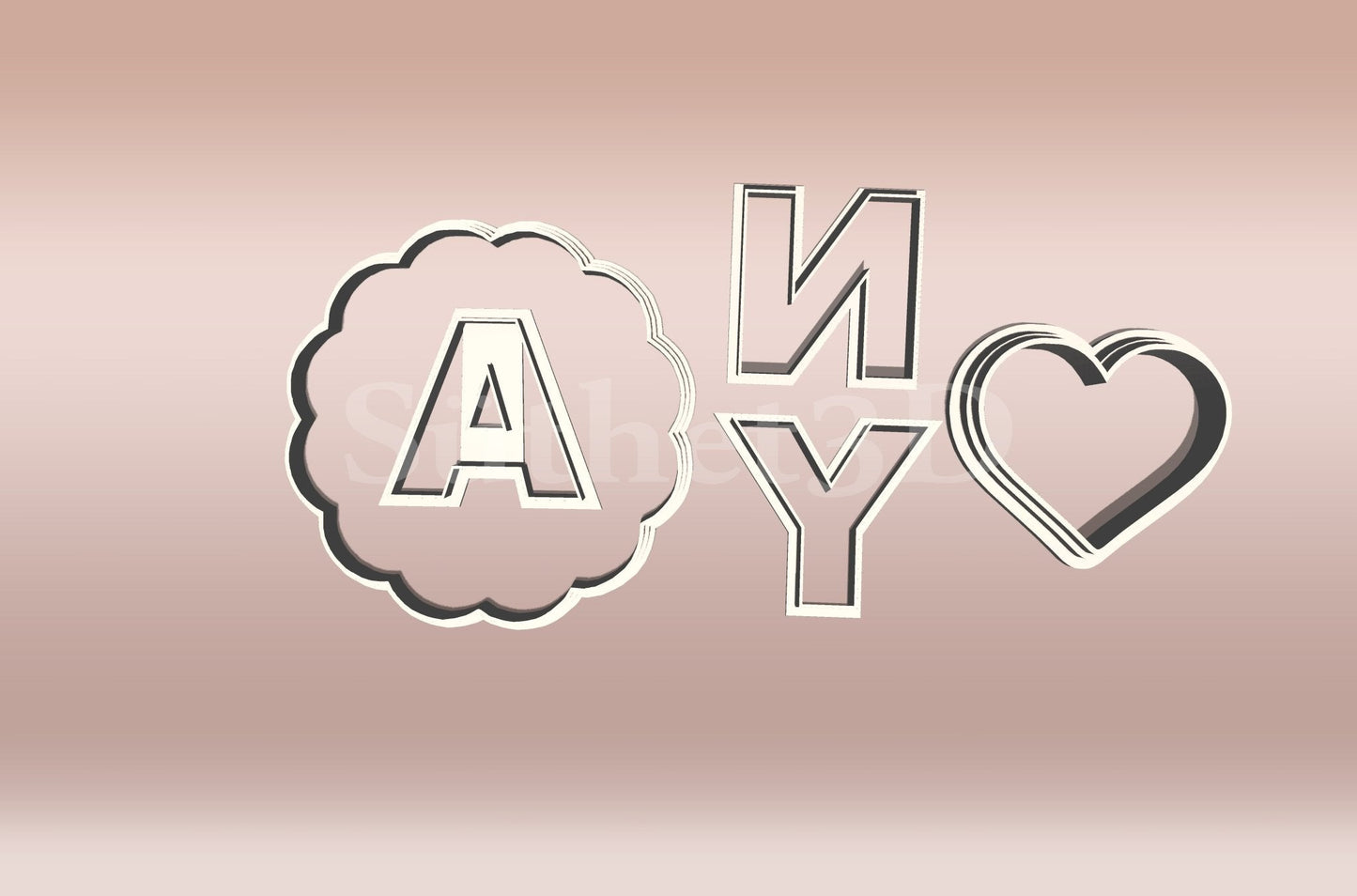 Anyák napi "Anya" felirat Linzer Kiszúró Szett (5db - os) - Süthet3d
