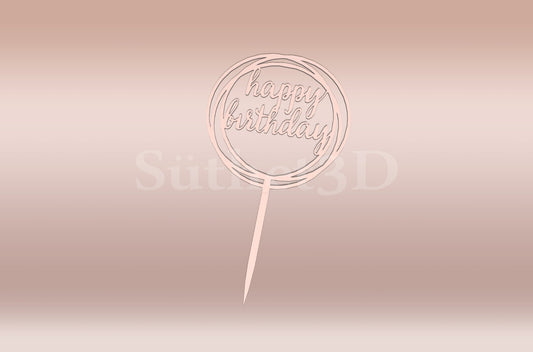 Boldog Szülinapot #4 Tortabeszúró / Cupcake Díszítő - Süthet3d