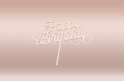Boldog Szülinapot #5 Tortabeszúró / Cupcake Díszítő - Süthet3d