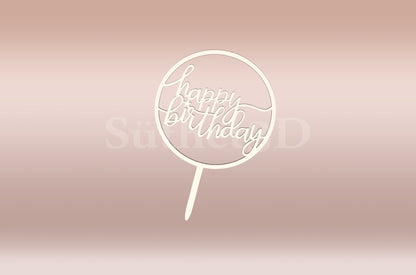 Boldog Szülinapot #6 Tortabeszúró / Cupcake Díszítő - Süthet3d