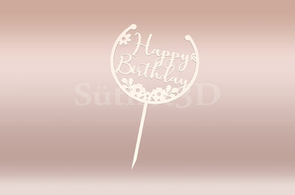 Boldog Szülinapot Tortabeszúró / Cupcake Díszítő - Süthet3d