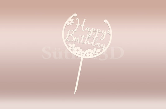 Boldog Szülinapot Tortabeszúró / Cupcake Díszítő - Süthet3d
