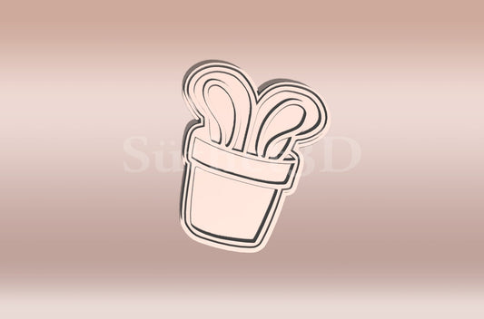 Cserepes Nyuszifül Sütikiszúró - Húsvéti - Süthet3d