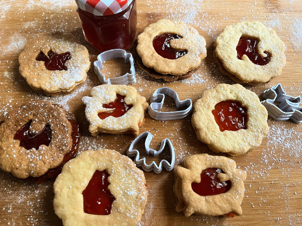 Denevér - Halloween Linzer Közép Kiszúró - Süthet3d