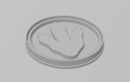 Dínó Lábnyom Sütikiszúró - Süthet3d