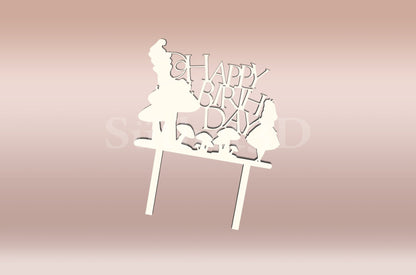 Happy Birthday Csodaország Tortabeszúró / Cupcake Díszítő - Süthet3d