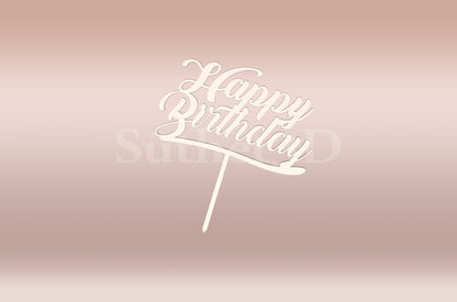 Happy Birthday Tortabeszúró / Cupcake Díszítő - Süthet3d