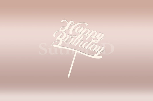 Happy Birthday Tortabeszúró / Cupcake Díszítő - Süthet3d