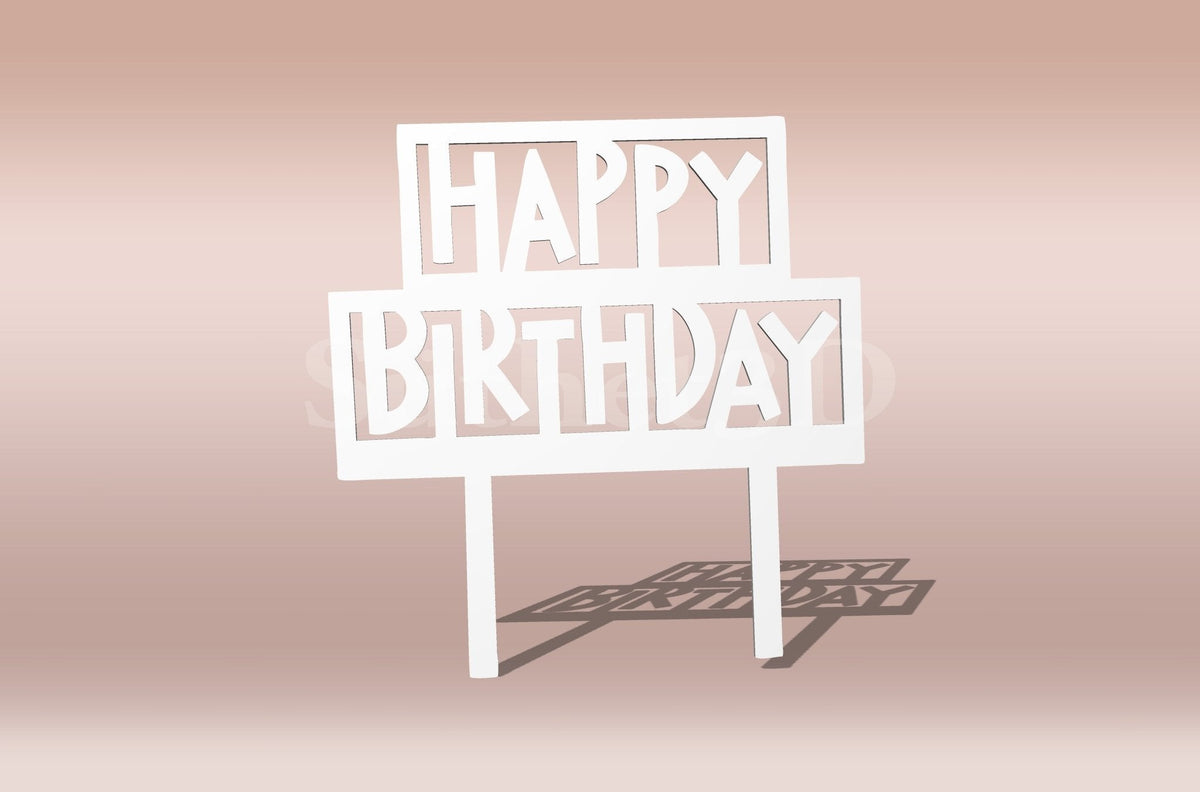 HAPPY BIRTHDAY Tortabeszúró / Cupcake Díszítő - Süthet3d