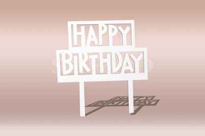 HAPPY BIRTHDAY Tortabeszúró / Cupcake Díszítő - Süthet3d