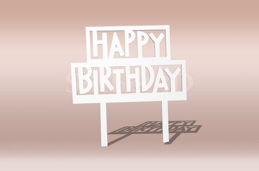 HAPPY BIRTHDAY Tortabeszúró / Cupcake Díszítő - Süthet3d