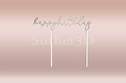 Happy Birthday2 Tortabeszúró / Cupcake Díszítő - Süthet3d