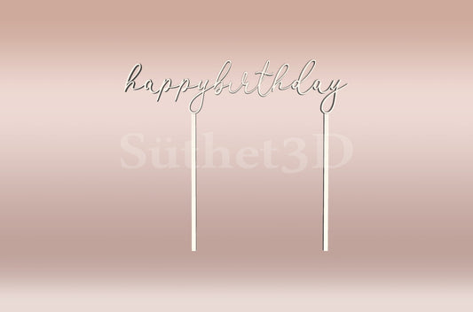 Happy Birthday2 Tortabeszúró / Cupcake Díszítő - Süthet3d