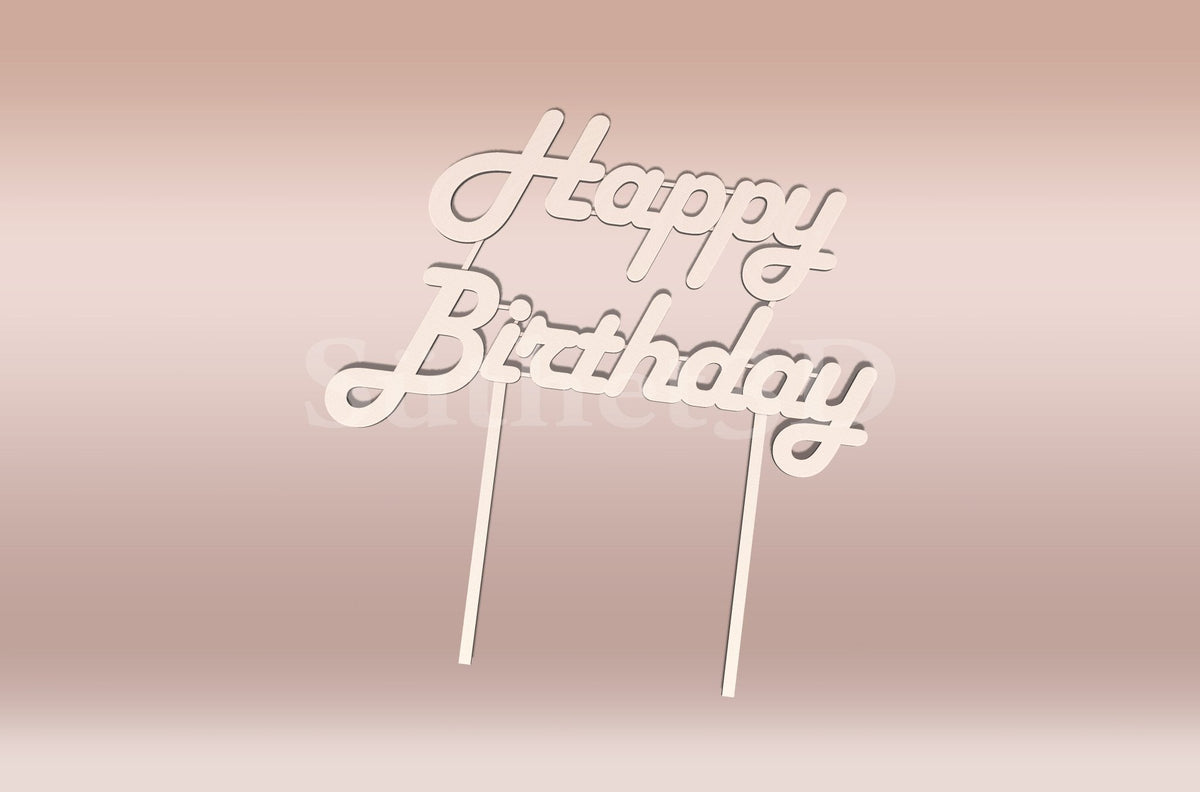 Happy Birthday5 Tortabeszúró / Cupcake Díszítő - Süthet3d