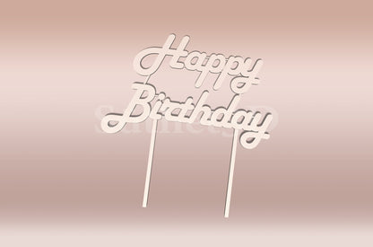 Happy Birthday5 Tortabeszúró / Cupcake Díszítő - Süthet3d