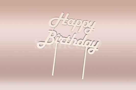 Happy Birthday5 Tortabeszúró / Cupcake Díszítő - Süthet3d