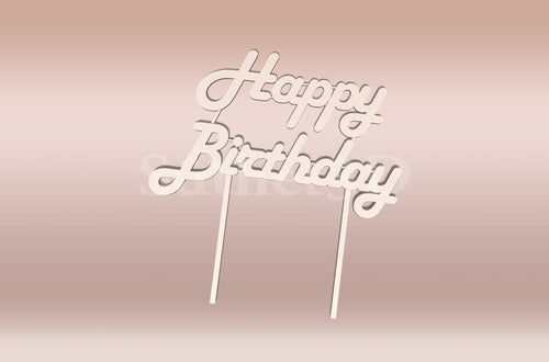Happy Birthday5 Tortabeszúró / Cupcake Díszítő - Süthet3d