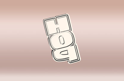 HOP felirat Sütikiszúró - Húsvét - Süthet3d
