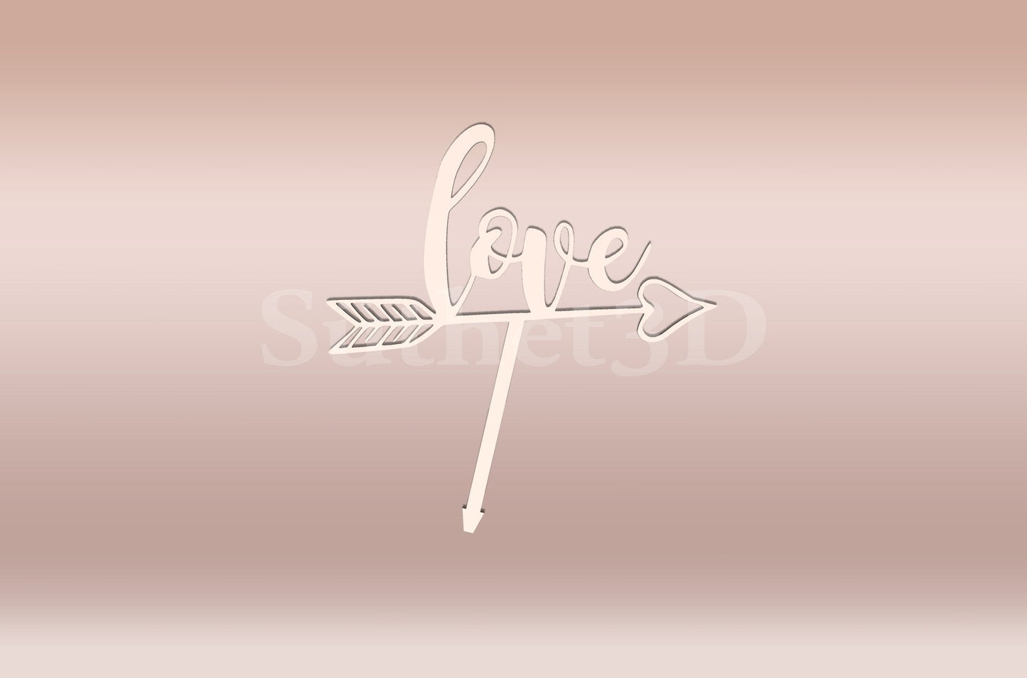 Love felirat Tortabeszúró / Cupcake Díszítő - Süthet3d