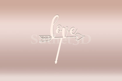 Love felirat Tortabeszúró / Cupcake Díszítő - Süthet3d
