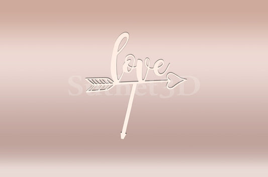 Love felirat Tortabeszúró / Cupcake Díszítő - Süthet3d