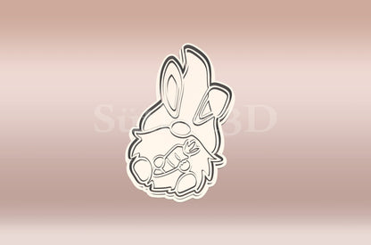 Manó Répával Sütikiszúró - Húsvéti - Süthet3d