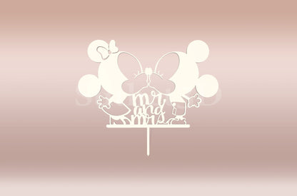 Mickey és Minnie esküvő #2 Tortabeszúró / Cupcake Díszítő - Süthet3d
