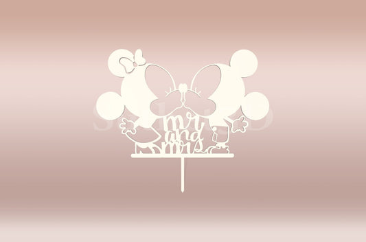 Mickey és Minnie esküvő #2 Tortabeszúró / Cupcake Díszítő - Süthet3d