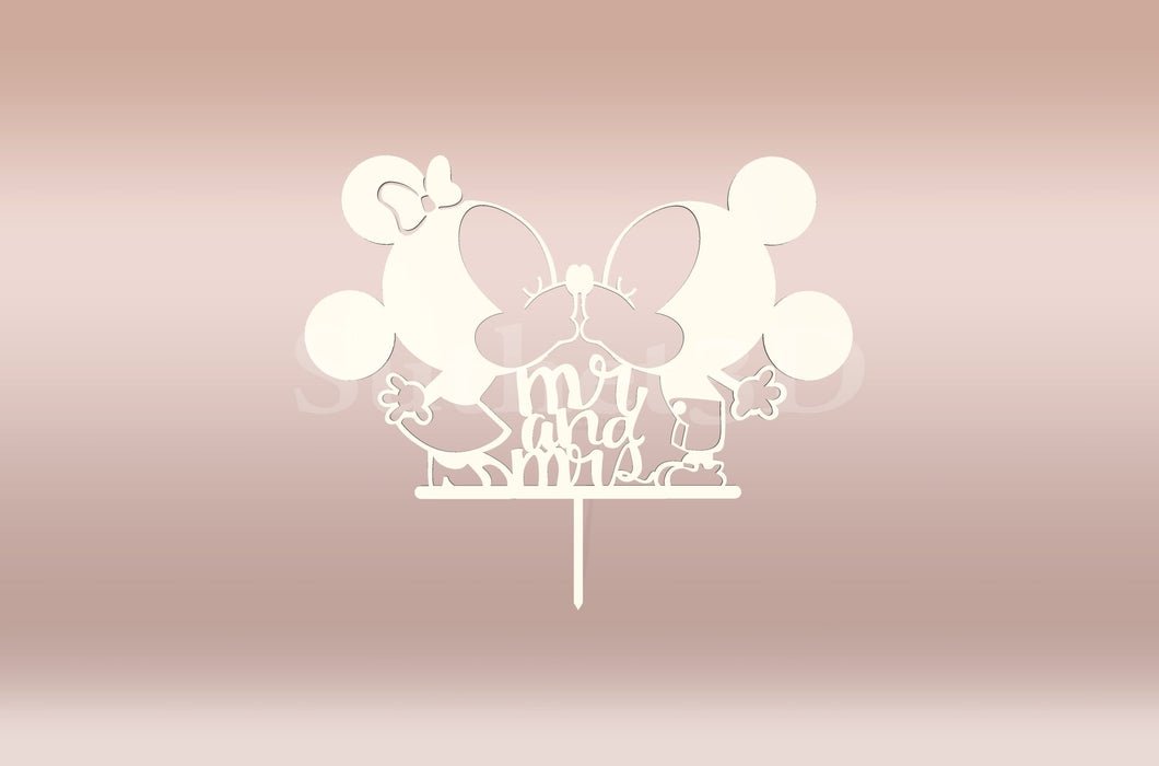 Mickey és Minnie esküvő #2 Tortabeszúró / Cupcake Díszítő - Süthet3d