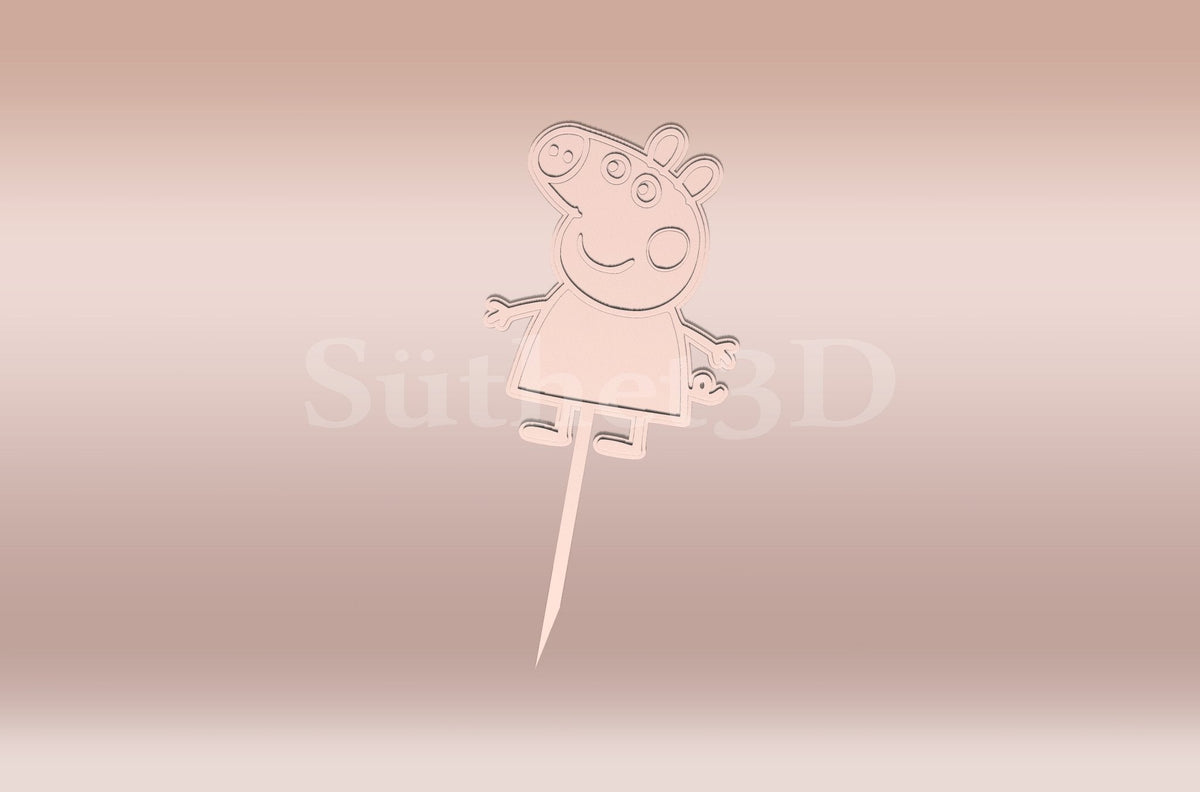 Peppa Tortabeszúró / Cupcake Díszítő - Süthet3d