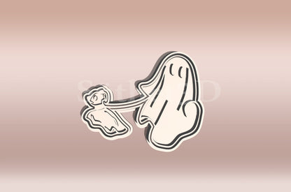 Szellem Kutyát Sétáltat Sütikiszúró - Halloween - Süthet3d
