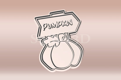 Tök Pumpkin Felirat Sütikiszúró - Halloween - Süthet3d